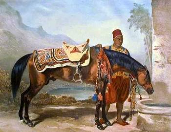 unknow artist Arab or Arabic people and life. Orientalism oil paintings  513